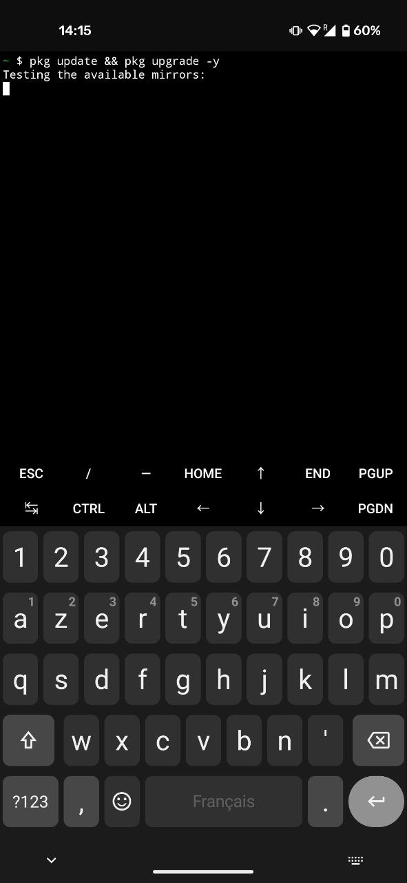 Using pkg install in Termux